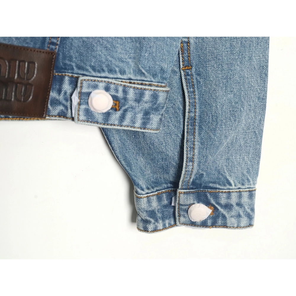 Miu Miu appliqu¨¦ denim jacket,Miu Miu Jacket,Jacket,APPAREL