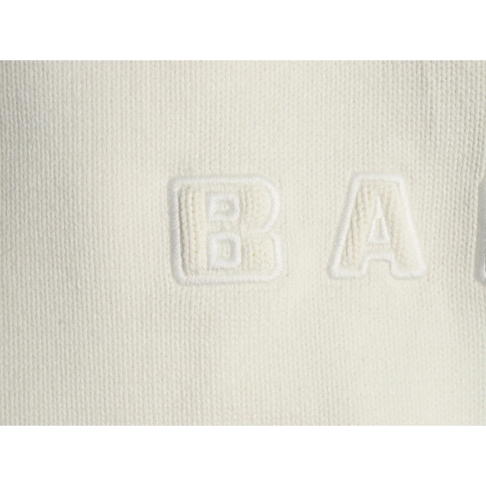 Balenciaga embossed threedimensional lettering hole knit sweater,Balenciaga Sweatshirt,Sweatshirt,APPAREL