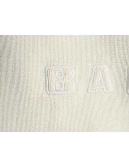 Balenciaga embossed threedimensional lettering hole knit sweater,Balenciaga Sweatshirt,Sweatshirt,APPAREL