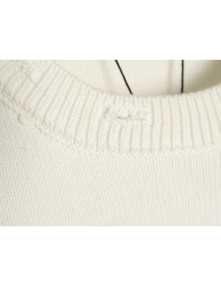 Balenciaga embossed threedimensional lettering hole knit sweater,Balenciaga Sweatshirt,Sweatshirt,APPAREL