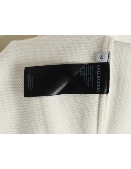 Balenciaga embossed threedimensional lettering hole knit sweater,Balenciaga Sweatshirt,Sweatshirt,APPAREL