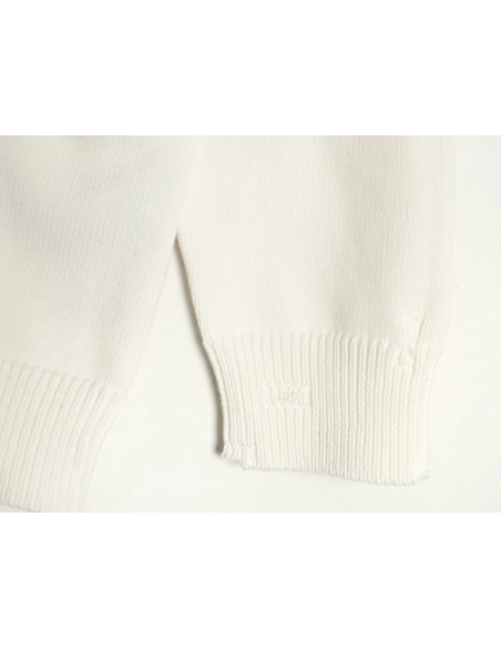 Balenciaga embossed threedimensional lettering hole knit sweater,Balenciaga Sweatshirt,Sweatshirt,APPAREL