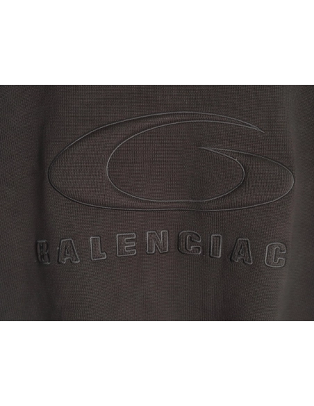 Balenciaga embossed threedimensional lettering hole knit sweater,Balenciaga Sweatshirt,Sweatshirt,APPAREL