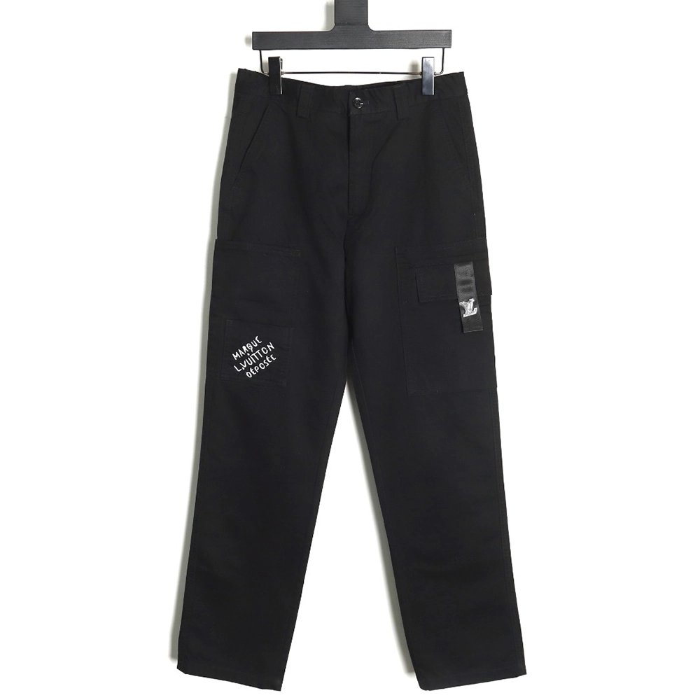 Louis Vuitton pocket embroidered label cargo trousers,Louis Vuitton Jeans,CASUAL PANTS,APPAREL