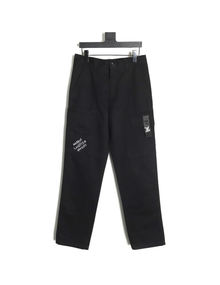 Louis Vuitton pocket embroidered label cargo trousers,Louis Vuitton Jeans,CASUAL PANTS,APPAREL