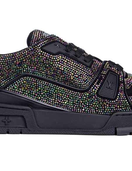 Louis Vuitton Trainer Black Crystals 1A815L,Louis Vuitton Trainer,LOUIS VUITTON Sneakers,Other Brand Sneakers