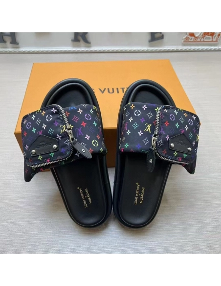 Louis Vuitton TM Pool Pillow Flat Comfort Mule,Louis Vuitton Slides