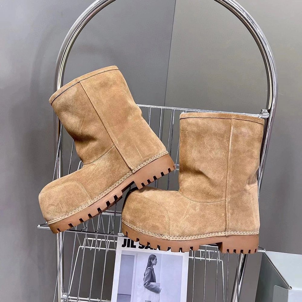 Balenciaga Alaska Fur Boots Brown,BALENCIAGA BOOT