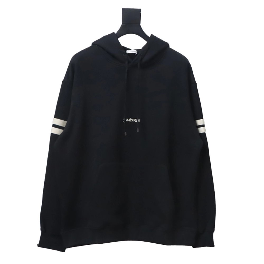 Saint Laurent Paris Sleeve Web Hooded Sweatshirt,Saint Laurent