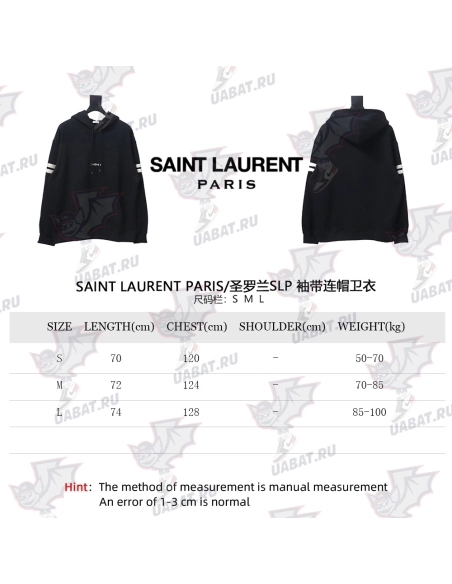 Saint Laurent Paris Sleeve Web Hooded Sweatshirt,Saint Laurent