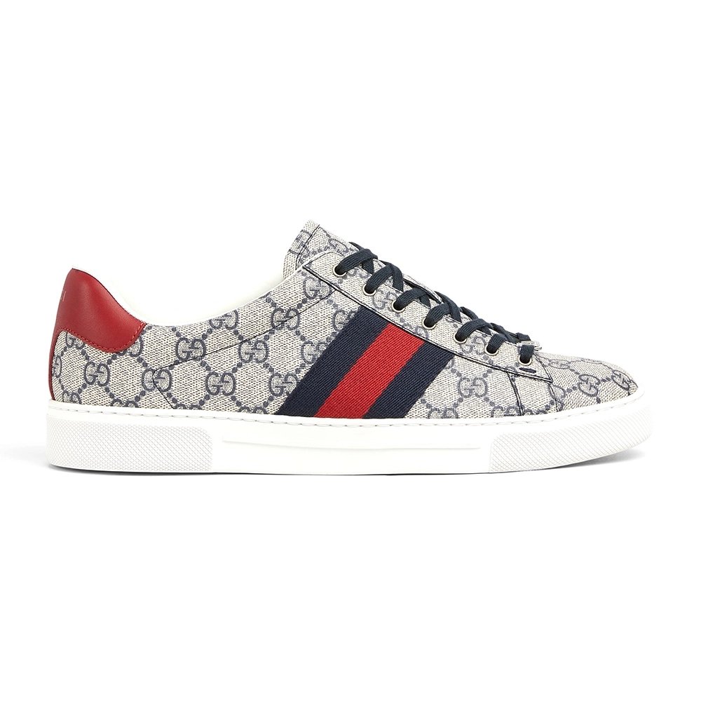 GUCCI ACE SNEAKER WITH WEB,GUCCI SHOES