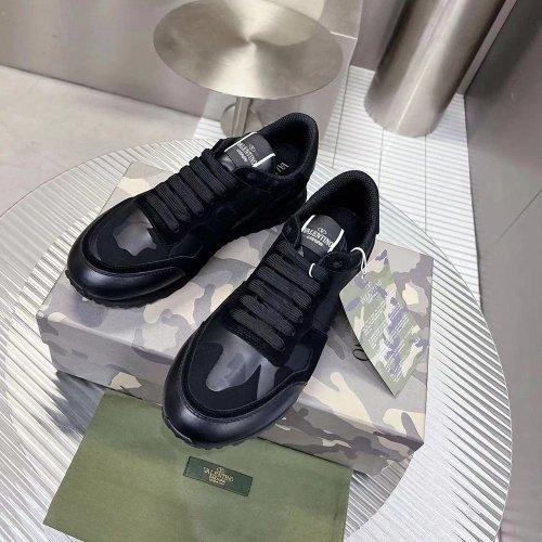 Valention Camouflage Noir Rockrunner Sneaker,Valentino