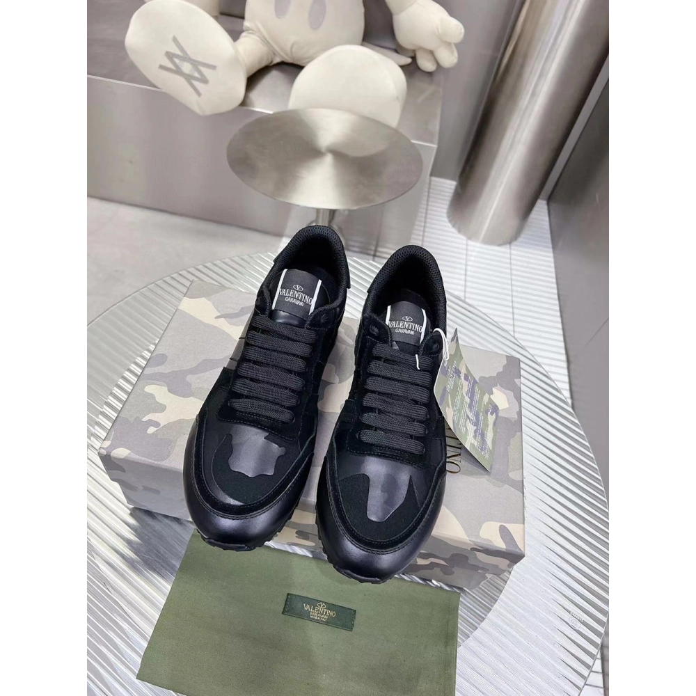 Valention Camouflage Noir Rockrunner Sneaker,Valentino