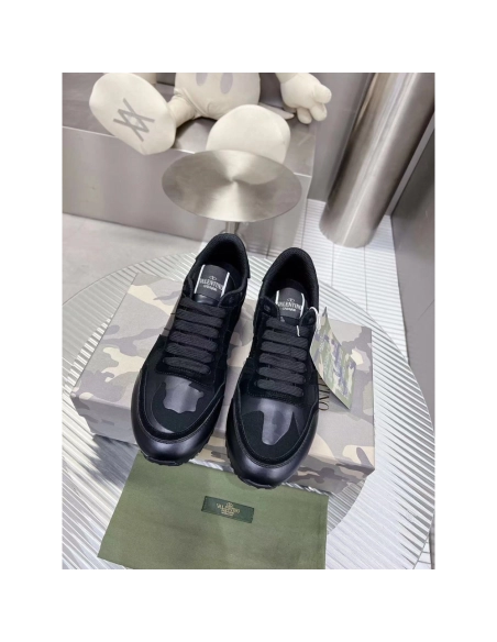 Valention Camouflage Noir Rockrunner Sneaker,Valentino