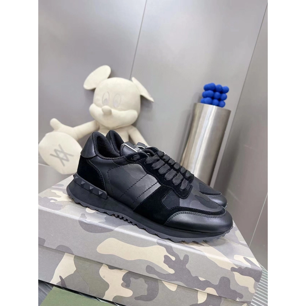 Valention Camouflage Noir Rockrunner Sneaker,Valentino