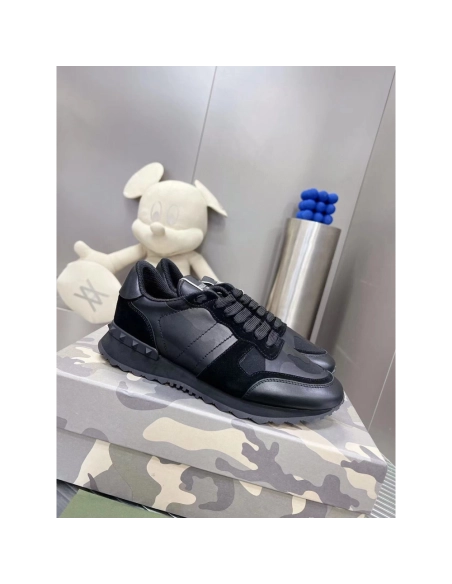 Valention Camouflage Noir Rockrunner Sneaker,Valentino