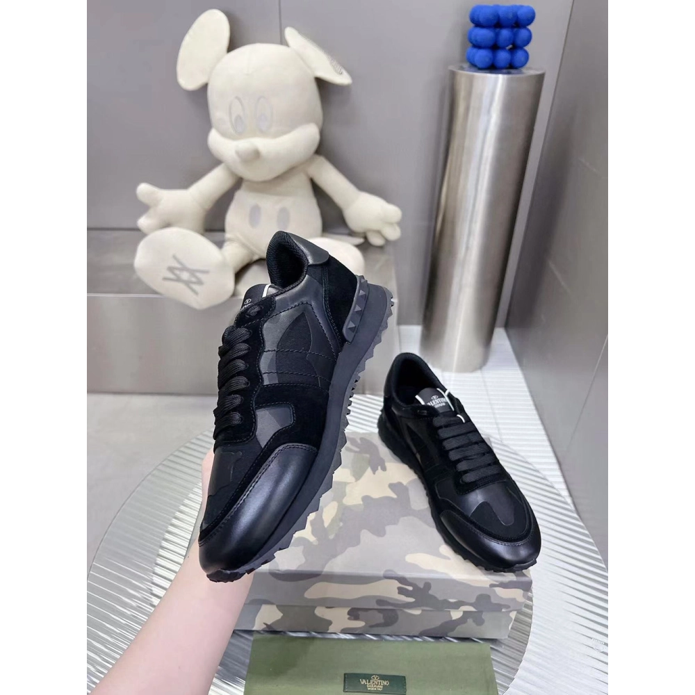 Valention Camouflage Noir Rockrunner Sneaker,Valentino