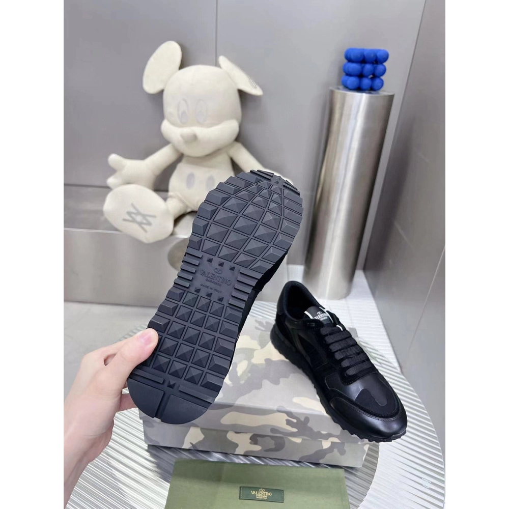 Valention Camouflage Noir Rockrunner Sneaker,Valentino