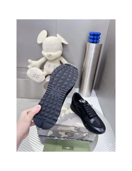 Valention Camouflage Noir Rockrunner Sneaker,Valentino