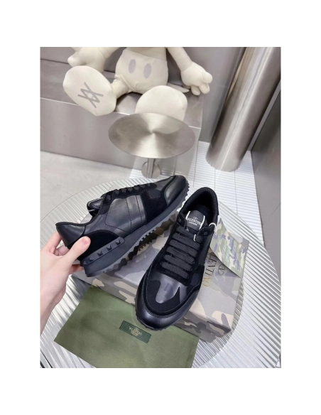 Valention Camouflage Noir Rockrunner Sneaker,Valentino