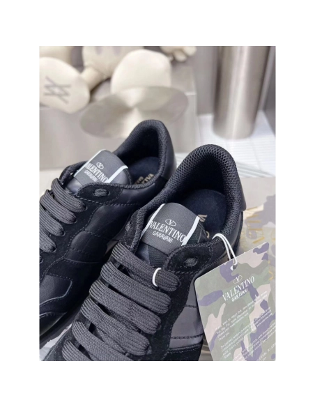 Valention Camouflage Noir Rockrunner Sneaker,Valentino