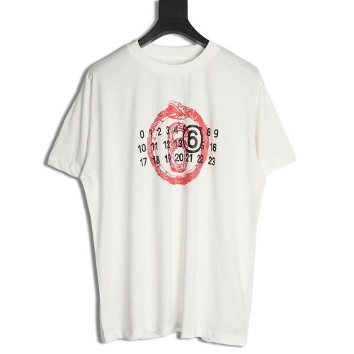 Maison Margiela Digital Logo Print Short Sleeve T-Shirt,MAISON MARGIELA