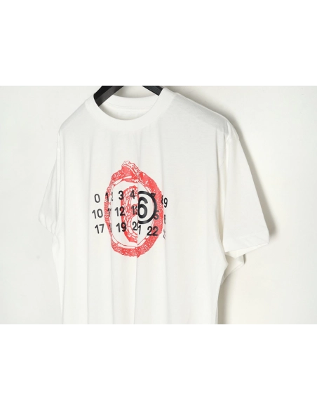 Maison Margiela Digital Logo Print Short Sleeve T-Shirt,MAISON MARGIELA