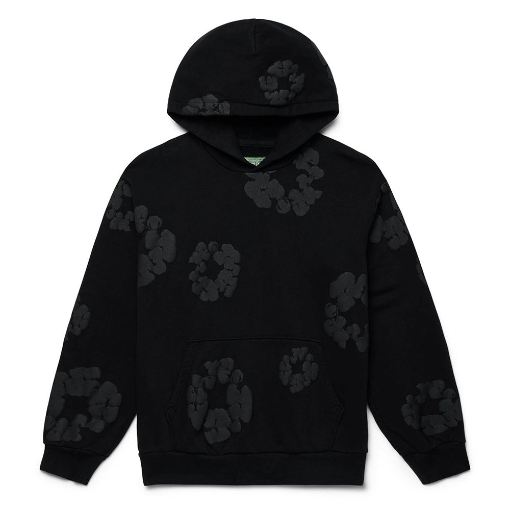 Denim Tears Cotton Wreath Hoodie Black,Denim Tears