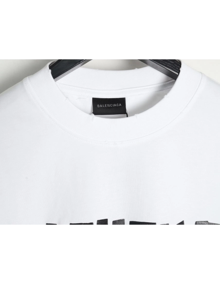 Balenciaga Tape Print Short Sleeve T-Shirt TSK8,Balenciaga