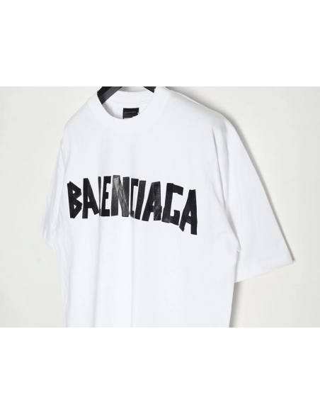 Balenciaga Tape Print Short Sleeve T-Shirt TSK8,Balenciaga