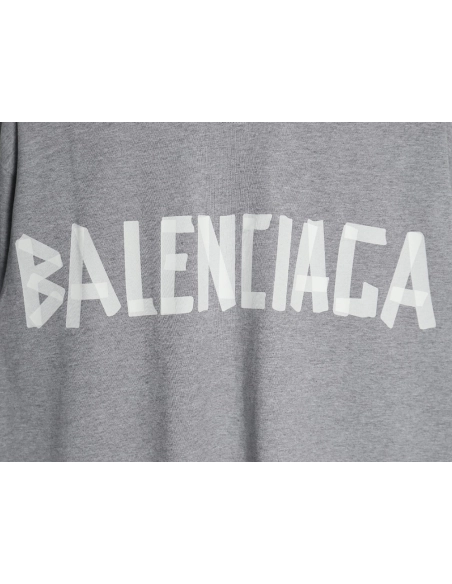 Balenciaga Tape Print Short Sleeve T-Shirt TSK7,Balenciaga