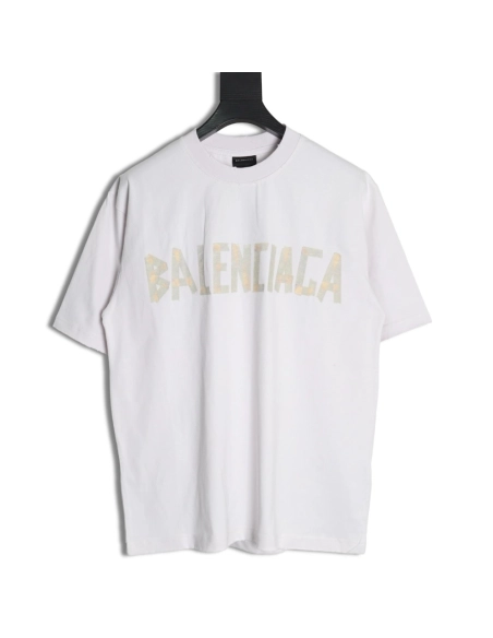 Balenciaga Tape Print Short Sleeve T-Shirt TSK6,Balenciaga