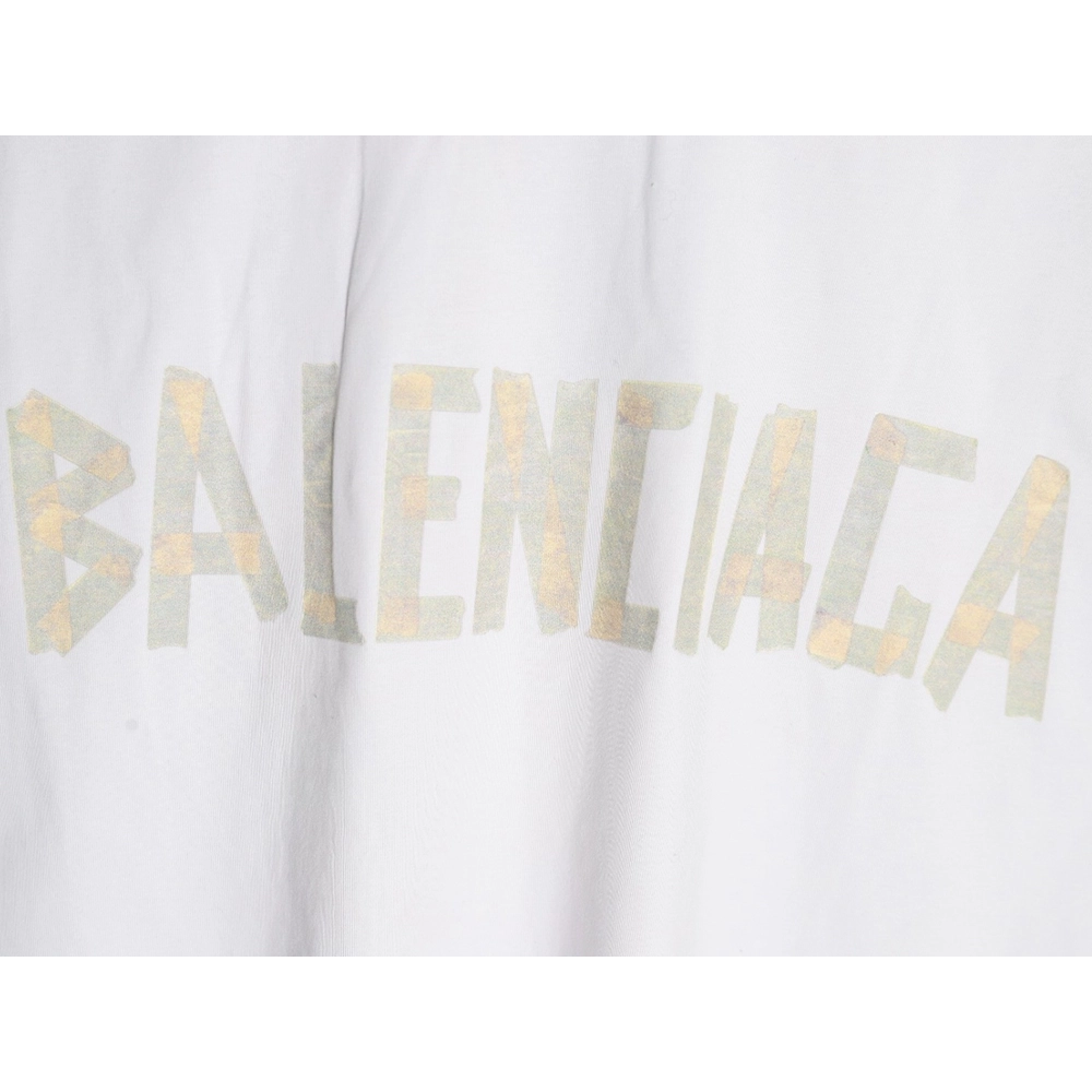 Balenciaga Tape Print Short Sleeve T-Shirt TSK6,Balenciaga