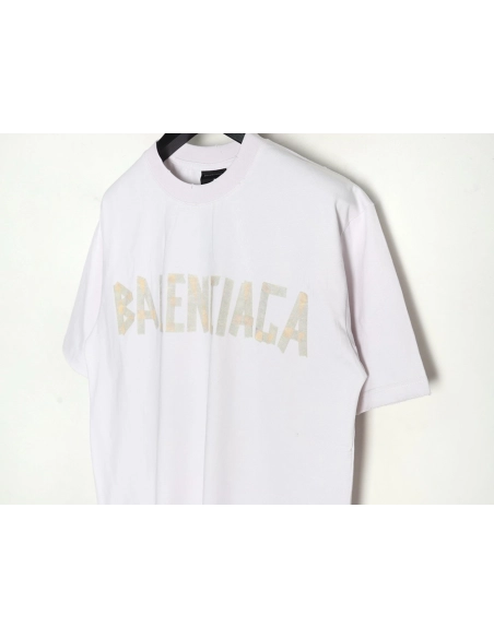 Balenciaga Tape Print Short Sleeve T-Shirt TSK6,Balenciaga