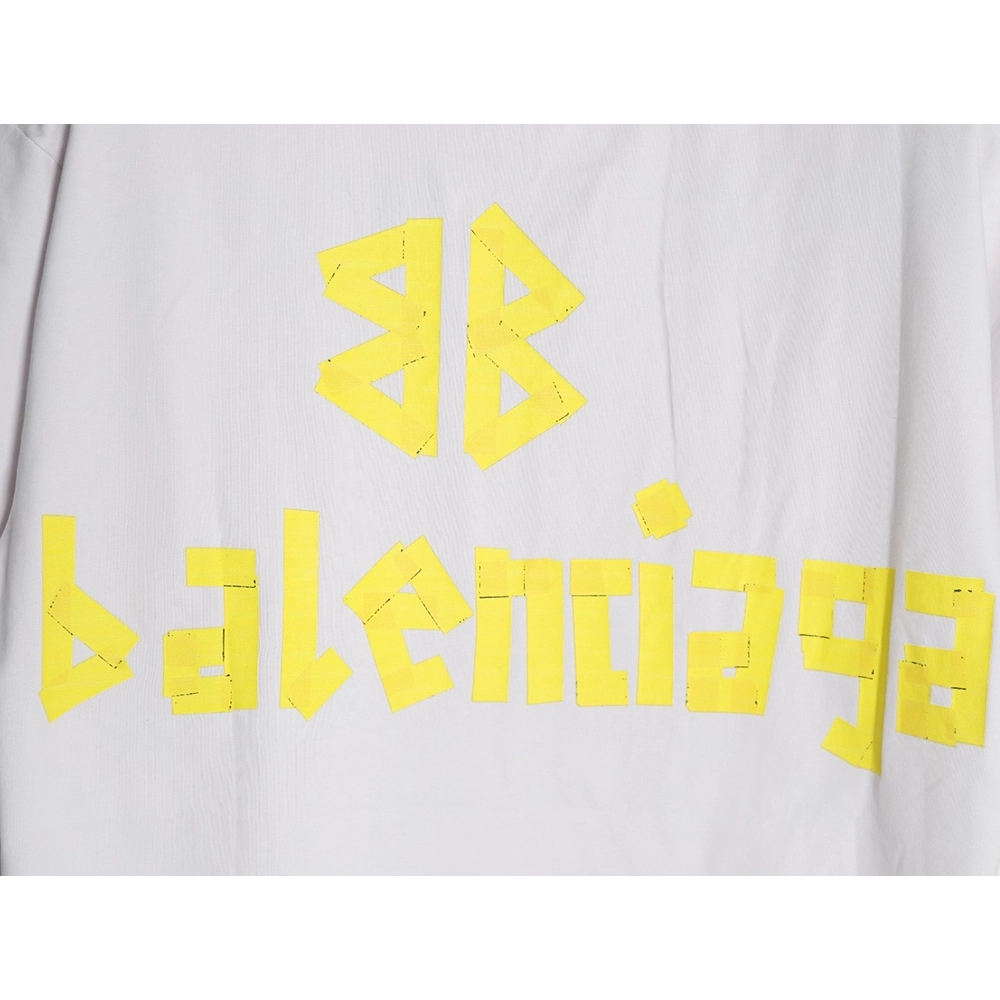 Balenciaga Tape Print Short Sleeve T-Shirt TSK6,Balenciaga