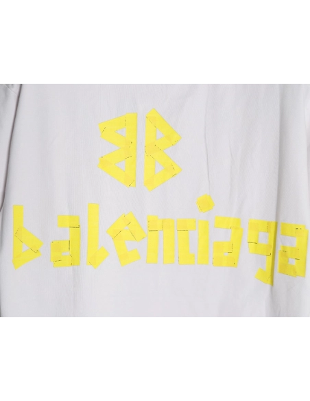 Balenciaga Tape Print Short Sleeve T-Shirt TSK6,Balenciaga