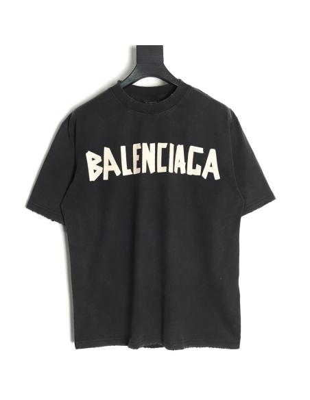 Balenciaga Tape Print Short Sleeve T-Shirt TSK5,Balenciaga