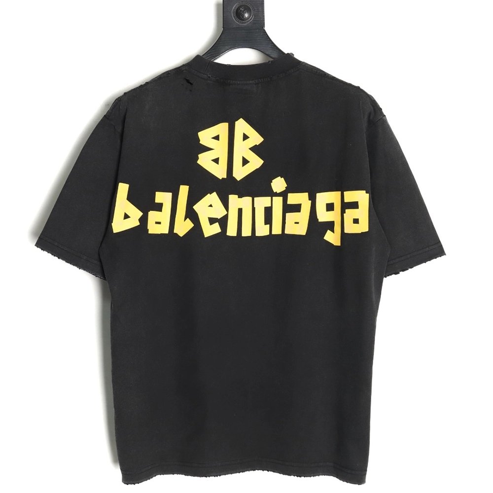 Balenciaga Tape Print Short Sleeve T-Shirt TSK5,Balenciaga