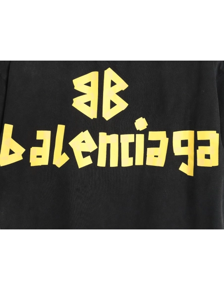 Balenciaga Tape Print Short Sleeve T-Shirt TSK5,Balenciaga