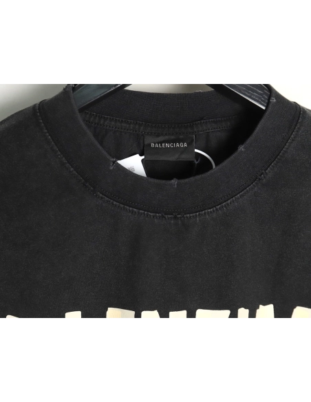 Balenciaga Tape Print Short Sleeve T-Shirt TSK5,Balenciaga