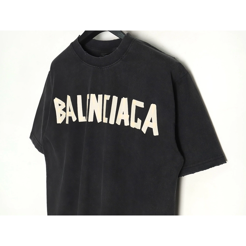 Balenciaga Tape Print Short Sleeve T-Shirt TSK5,Balenciaga