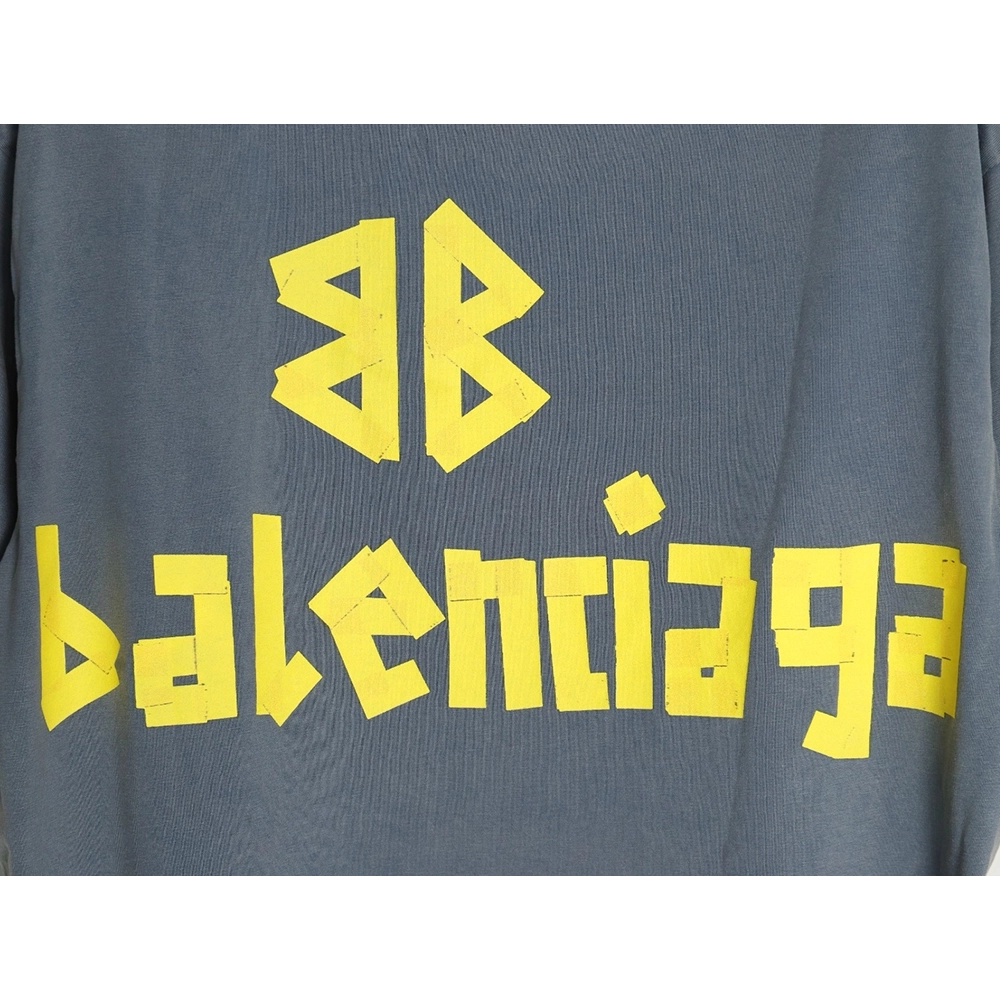 Balenciaga Tape Print Short Sleeve T-Shirt TSK4,Balenciaga