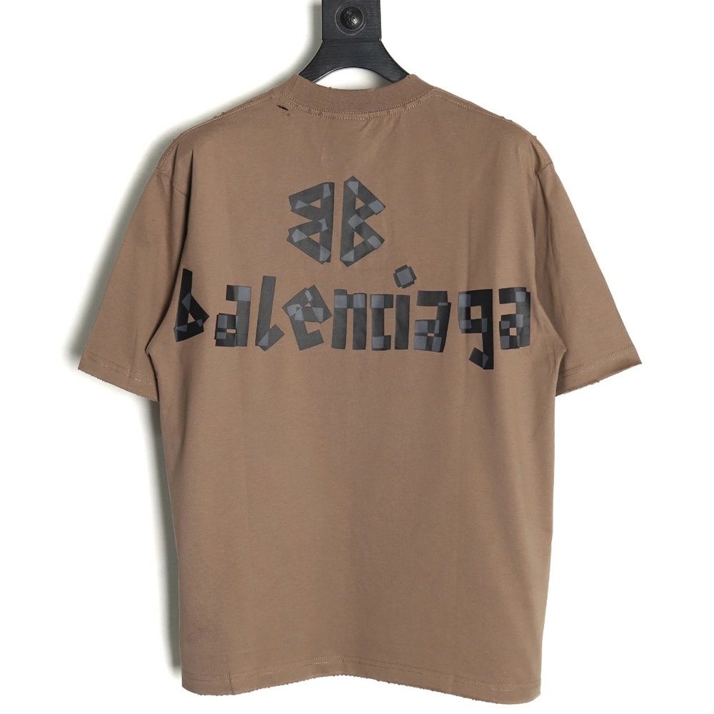 Balenciaga Tape Print Short Sleeve T-Shirt TSK2,Balenciaga