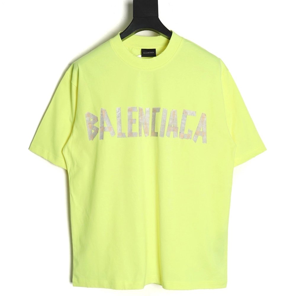 Balenciaga Tape Print Short Sleeve T-Shirt,Balenciaga