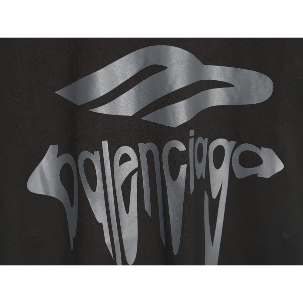 Balenciaga Art Letters Printed Washed Worn Short Sleeve T-Shirt TSK1,Balenciaga