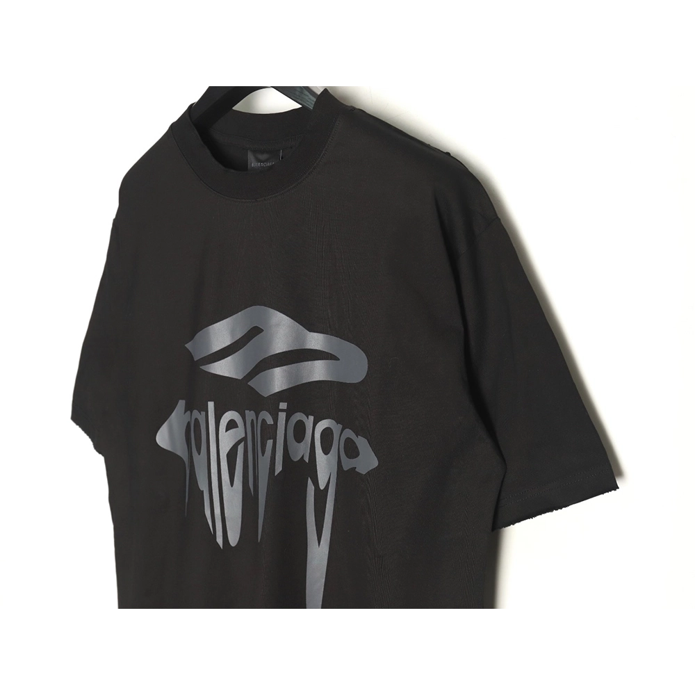 Balenciaga Art Letters Printed Washed Worn Short Sleeve T-Shirt TSK1,Balenciaga