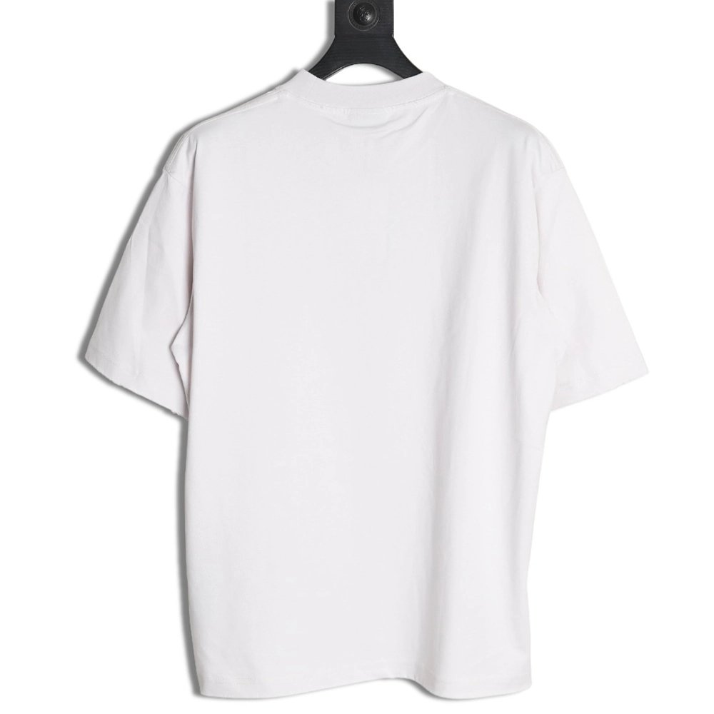 Balenciaga Art Letters Printed Washed Worn Short Sleeve T-Shirt,Balenciaga