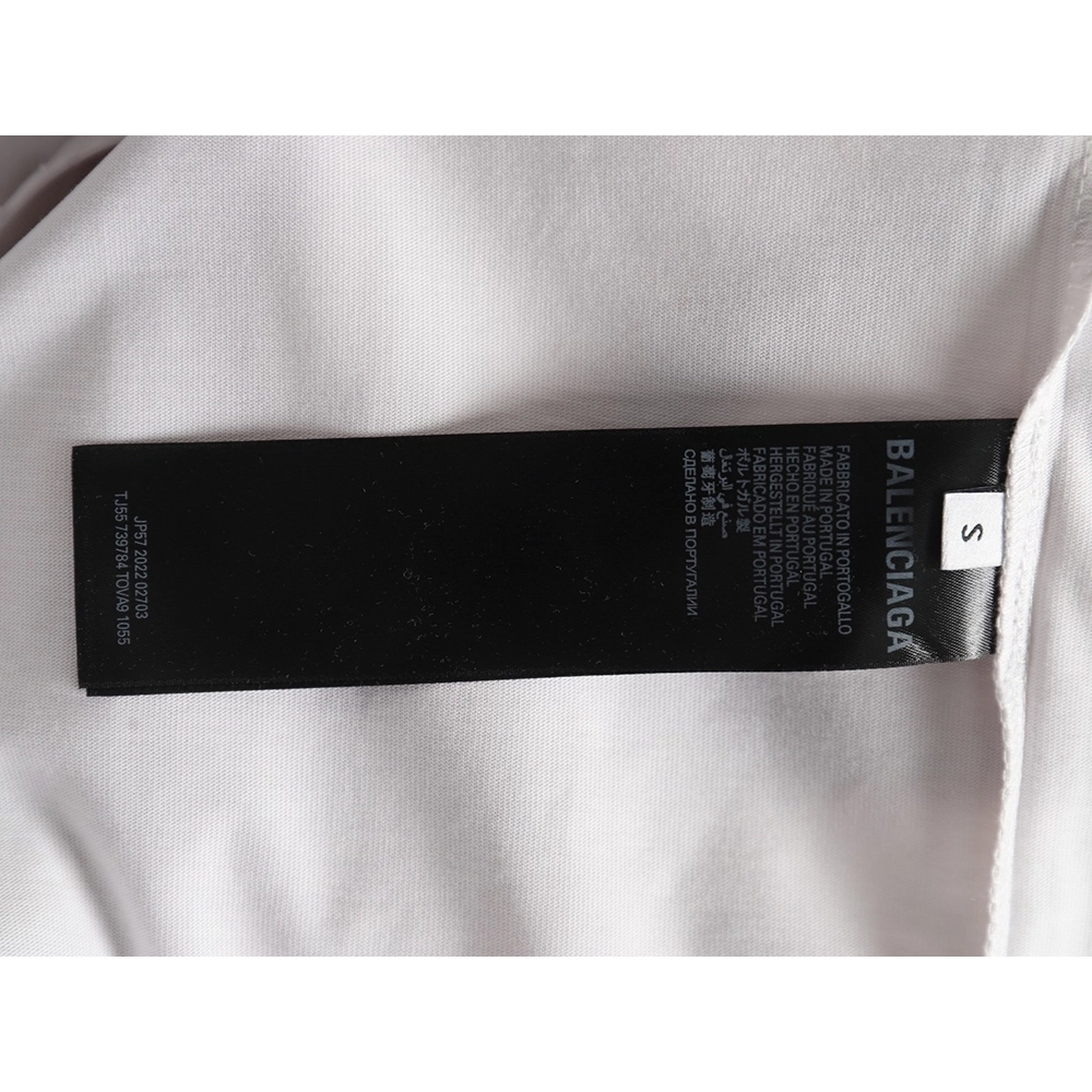 Balenciaga Art Letters Printed Washed Worn Short Sleeve T-Shirt,Balenciaga