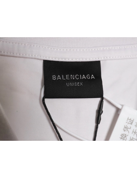 Balenciaga Art Letters Printed Washed Worn Short Sleeve T-Shirt,Balenciaga