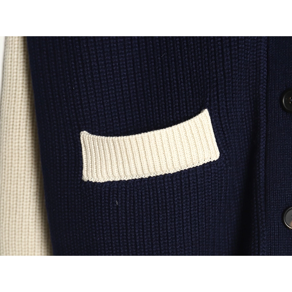 Miu Miu wool cashmere blend white and blue contrast color cardigan,Miu Miu